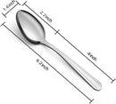 24 Pieces Tea Spoons Set, 6.2 Inches Stainless Steel Teaspoons Silverware