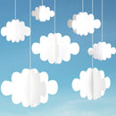 10 PCS 3D Cloud Decorations White Hanging Clouds