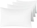 White Pillow Cases Set of 4 Queen Size - Super Soft, Smooth and Breathable Pillow