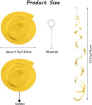 Gold Hanging Swirl Decorations 30 Pcs, Party Swirl Decorations
