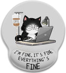 Cat Ergonomic Mouse Pad with Wrist Rest