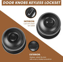 Matte Black Door Knobs with Lock