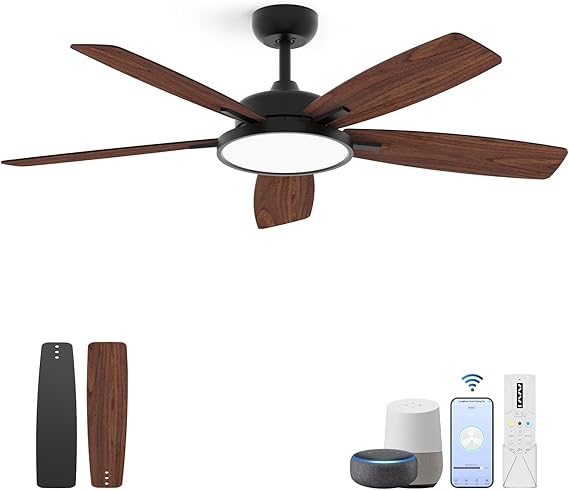 Smart Ceiling Fan with Light App Control
