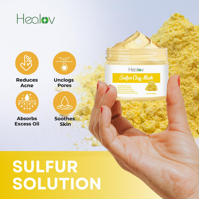Natural Sulfur Facial Clay Mask