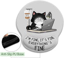 Cat Ergonomic Mouse Pad with Wrist Rest