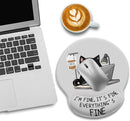 Cat Ergonomic Mouse Pad with Wrist Rest