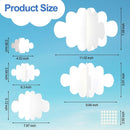 10 PCS 3D Cloud Decorations White Hanging Clouds