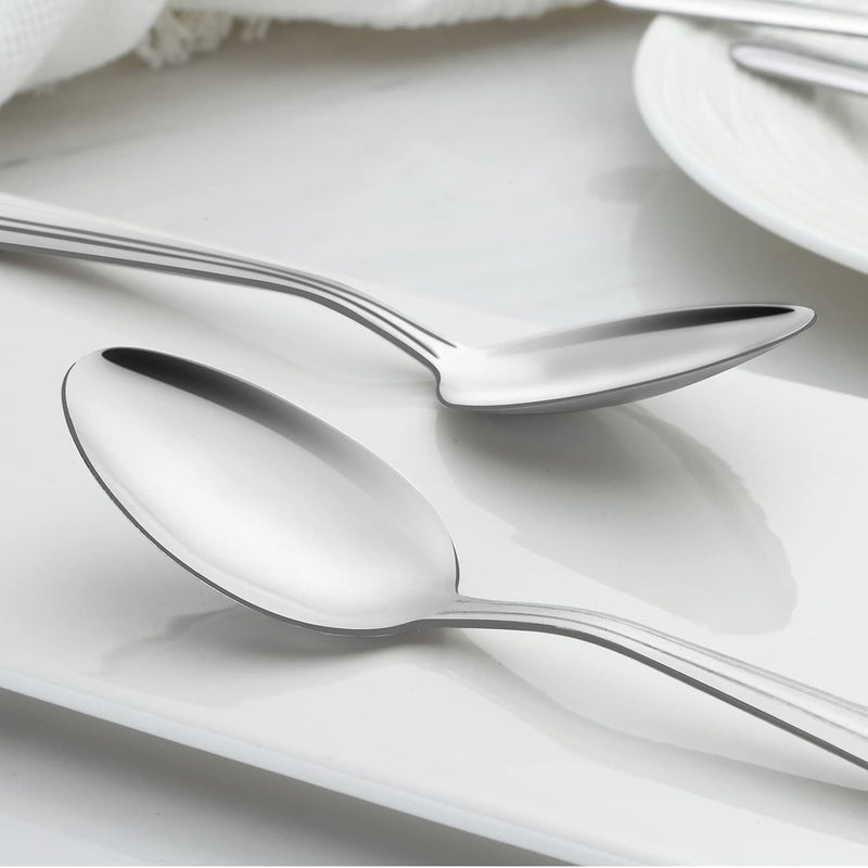 24 Pieces Tea Spoons Set, 6.2 Inches Stainless Steel Teaspoons Silverware