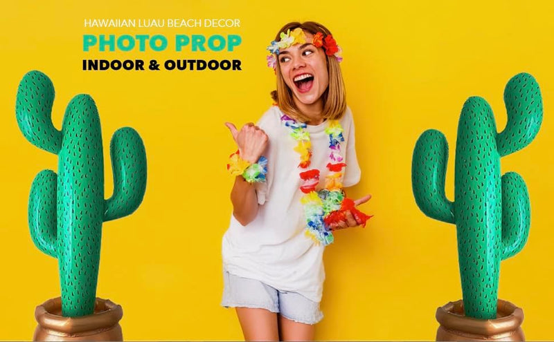 2 Pack Inflatable 36" Cactus Prop Décor