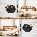 Matte Black Door Knobs with Lock
