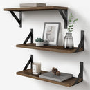Rustic Floating Shelves Wall Mounted Set