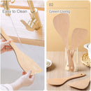 Wooden Spatula for Cooking, 13" Long Handle Flat Wood Spatulas