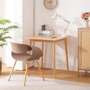 Bamboo Dining Table, Square Dining Table for 2, 27.6" Kitchen Table