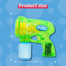 3 Packs Automatic Bubble Guns with 3 Solutions
