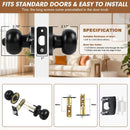 Matte Black Door Knobs with Lock