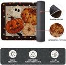 Black Ghost Spooky Jack-O'-Lantern Pumpkin Halloween Kitchen Mats