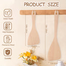 Wooden Spatula for Cooking, 13" Long Handle Flat Wood Spatulas