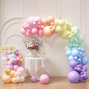 140PCS Pastel Rainbow Balloon Arch Garland Kit