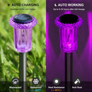 Halloween Solar Lights Outdoor 15 Pack Purple LED Waterproof Yard Garden