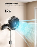 Quiet Small Wall Fan with Timer