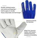 12 Pairs Bulk Leather Work Gloves for Men or Women for Construction