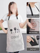 2 Pack Kitchen Apron with Hand Wipe,Water-drop Resistant with 2 Pockets