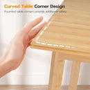 Bamboo Dining Table, Square Dining Table for 2, 27.6" Kitchen Table