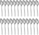 24 Pieces Tea Spoons Set, 6.2 Inches Stainless Steel Teaspoons Silverware