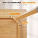 Bamboo Dining Table, Square Dining Table for 2, 27.6" Kitchen Table