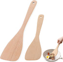 Wooden Spatula for Cooking, 13" Long Handle Flat Wood Spatulas