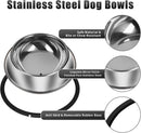 Stainless Steel Dog Bowls Set Food and Water