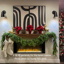 2PCS 9FT Christmas Garland Norfolk Pine Garland Real Touch Artificial Greenery