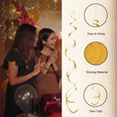 Gold Hanging Swirl Decorations 30 Pcs, Party Swirl Decorations