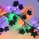9 FT 72 LED Willow Vine Twig Decor with Purple & Green & Orange Lights