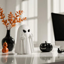 Halloween Middle Light Up Ghost Figurine,5.1" Large Cute Spooky Ghost Statue