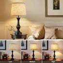 Upgraded Touch Table Lamps Set of 2, 22" Tall Bedside Lamps with USB C+A Ports