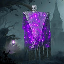 Halloween Decorations Outdoor, 2 Pack Hanging Light Ghost Spooky Skeletons