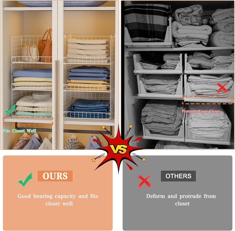Stackable Closet Organizers and Storage Shelves