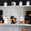 Cute Ghost Halloween Decorations Wood Indoor Set of 3