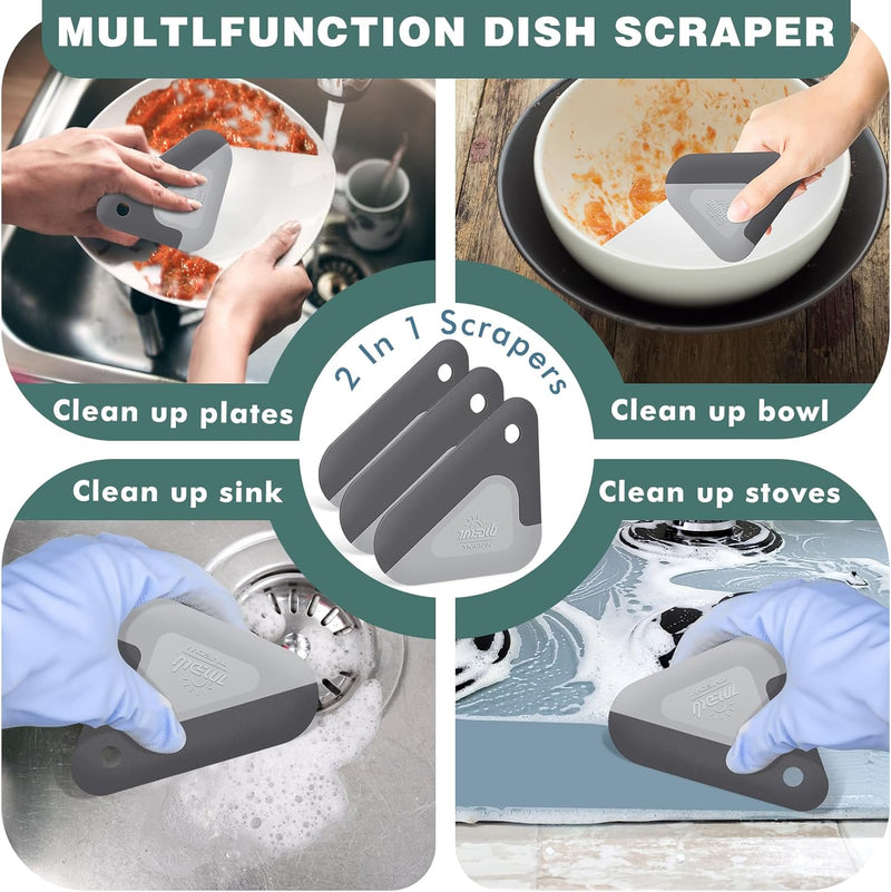 Food Scraper 2-in-1 Pot and Pan Dish Scraper