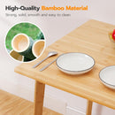 Bamboo Dining Table, Square Dining Table for 2, 27.6" Kitchen Table