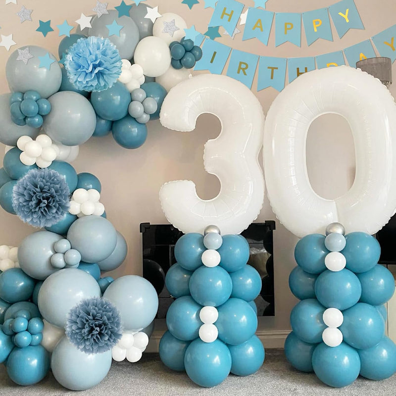 Blue Birthday Decorations - Blue Party Decor Balloons