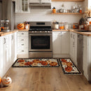Black Ghost Spooky Jack-O'-Lantern Pumpkin Halloween Kitchen Mats
