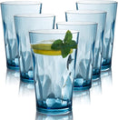 Unbreakable Plastic Drinking Glasses [Set of 6] Shatterproof Tumblers