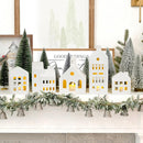 Christmas Decorations - Christmas Village Sets of 5 Lighted Ceramic Houses