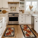 Black Ghost Spooky Jack-O'-Lantern Pumpkin Halloween Kitchen Mats