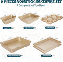 Baking Pans Set, Nonstick Stackable Bakeware Sets