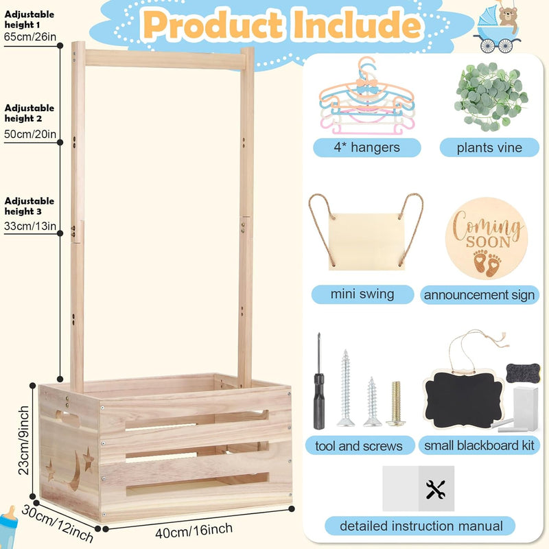 Wooden Baby Shower Crate Closet