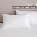 White Pillow Cases Set of 4 Queen Size - Super Soft, Smooth and Breathable Pillow