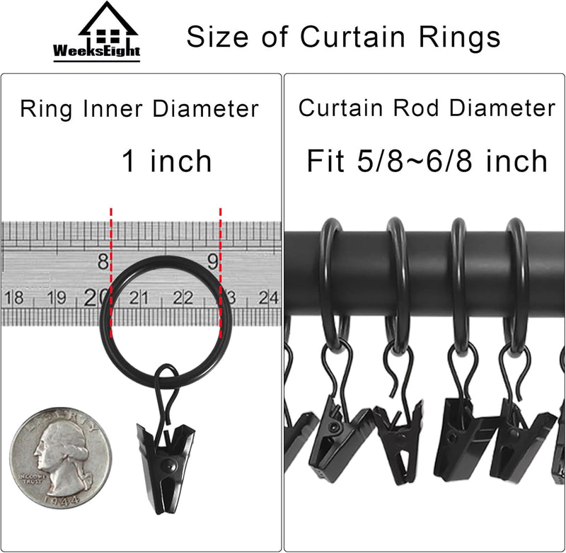Curtain Hooks Hangers Clip Rings